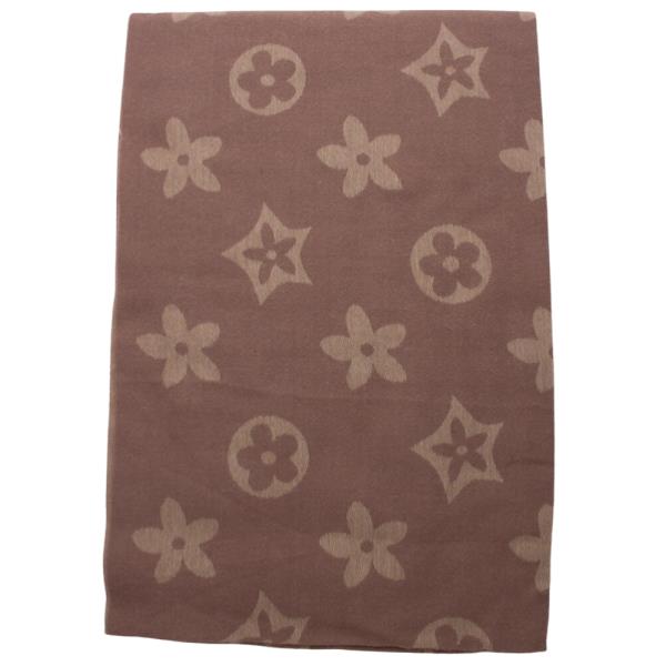 FLOWER PATTERN TASSEL OBLONG SCARF