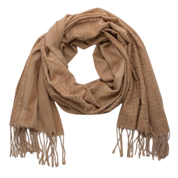 GREEK PATTERN TASSEL OBLONG SCARF