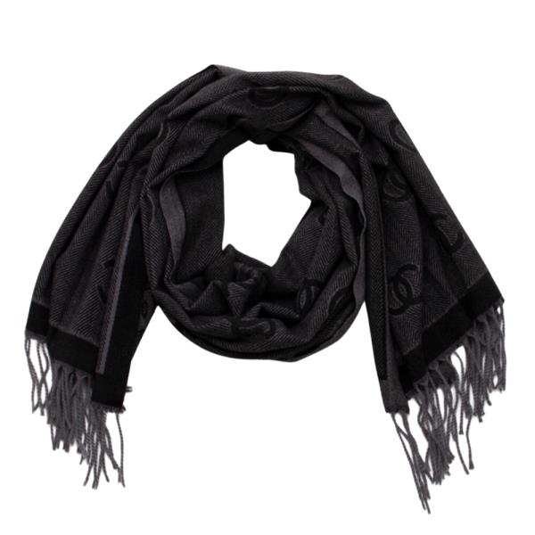 DOUBLE ROUND TASSEL OBLONG SCARF