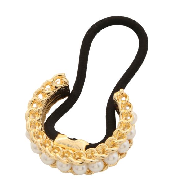 SDJ PEARL BEAD CHAIN HAIR TIE