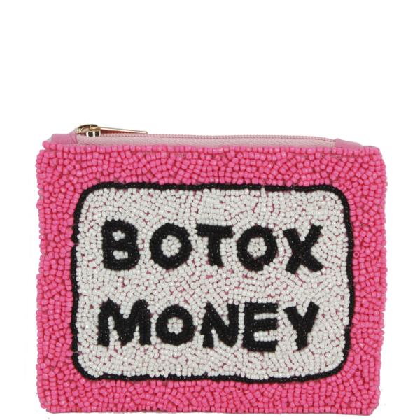 SEED BEAD BOTOX MONEY COIN PURSE BAG