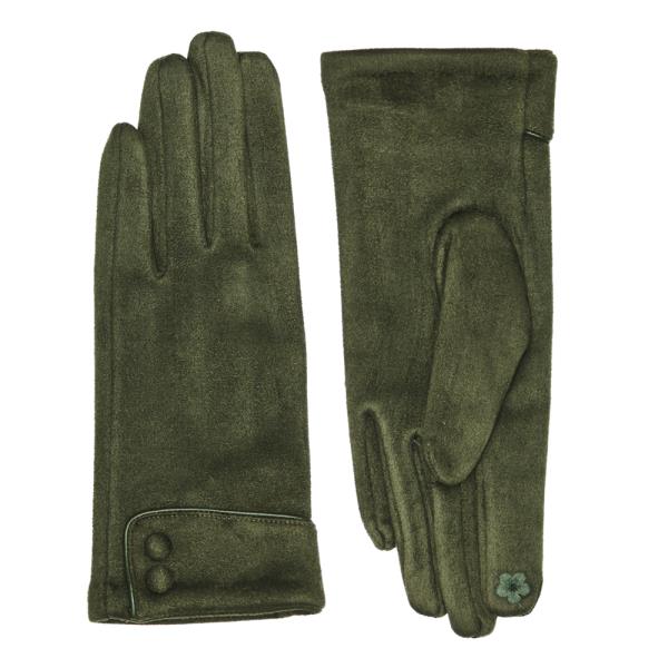 SOLID TOUCH SCREEN GLOVE WITH BUTTON