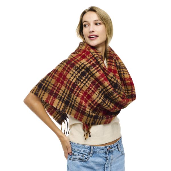 PLAID BLANKET SCARF