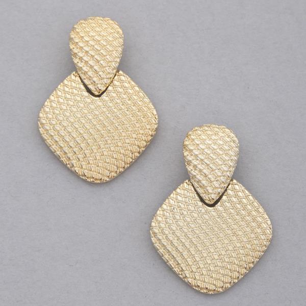 TEXTURED METAL EARRING