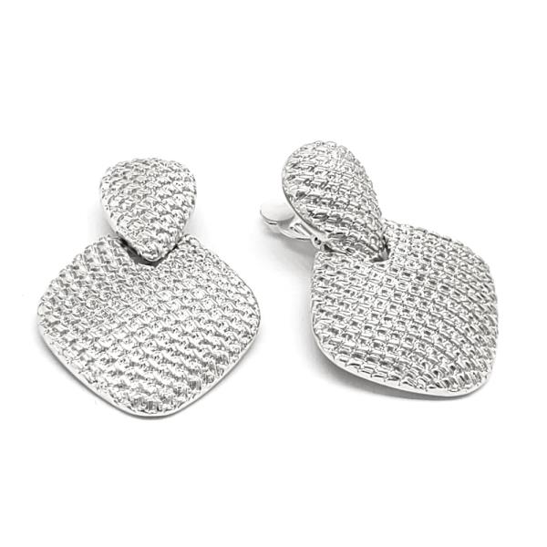 TEXTURED METAL EARRING
