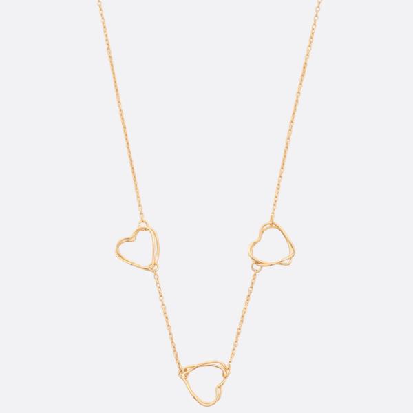 HEART STATION METAL NECKLACE