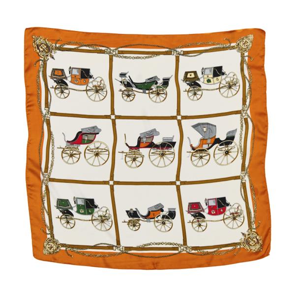 CARRIAGE SILKY SQUARE NECK SCARF