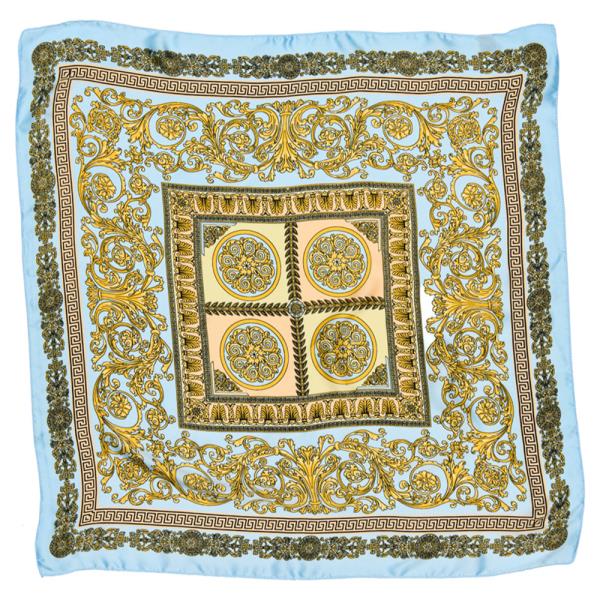 MULTI PATTERN SILKY SQUARE NECK SCARF