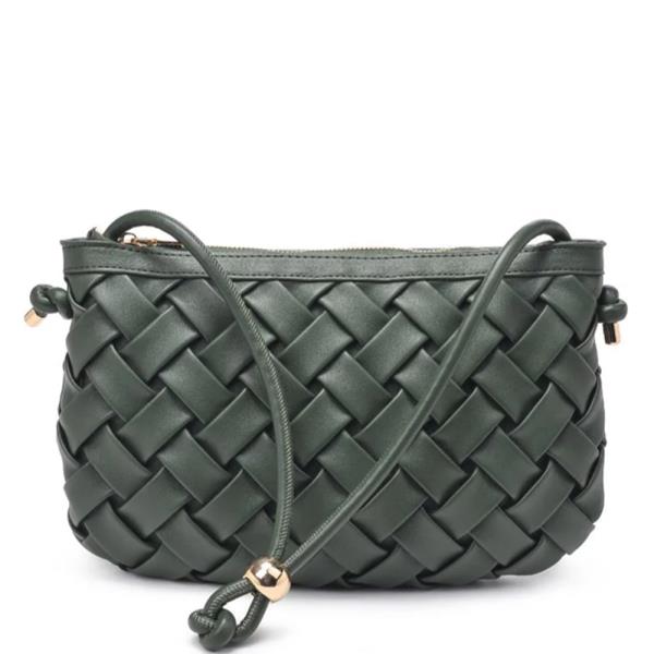 WOVEN DESIGN REGINA SHOULDER BAG