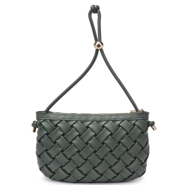 WOVEN DESIGN REGINA SHOULDER BAG