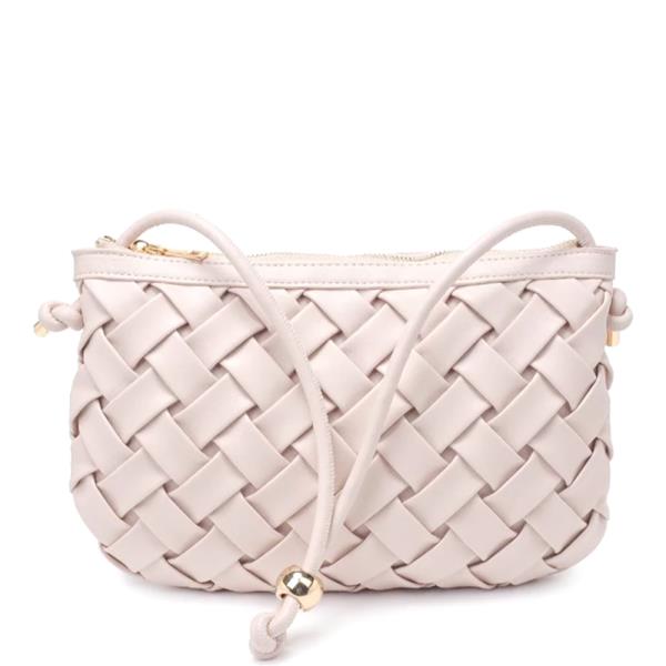 WOVEN DESIGN REGINA SHOULDER BAG