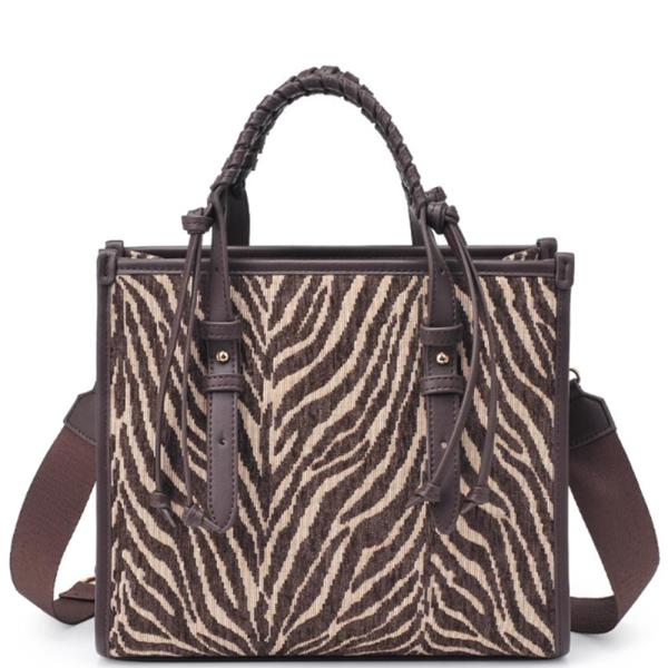 ZEBRA PRINT ALL OVER DINSDALE SATCHEL BAG