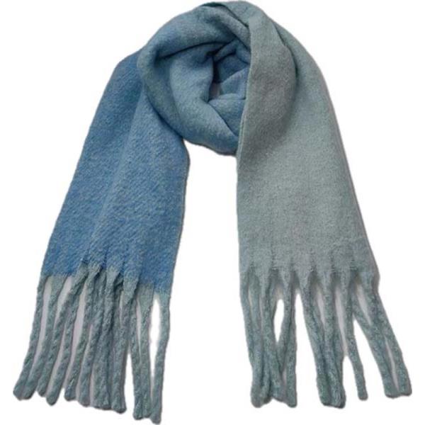 TWO TONE FRINGE OBLONG SCARF