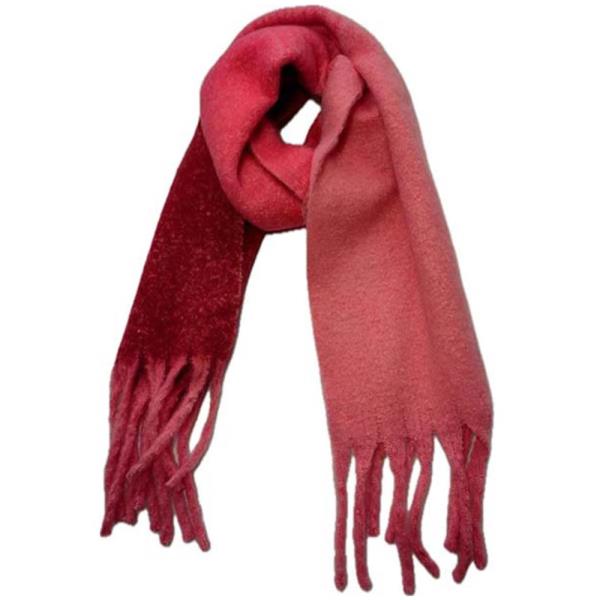 TWO TONE FRINGE OBLONG SCARF