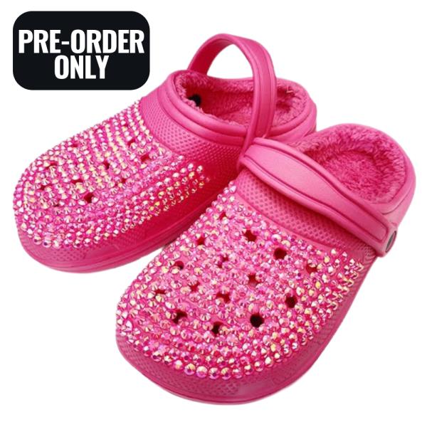 AB RHINESTONE STUDDED COZY LINED SOFT BOAT SHOE SLIPPERS