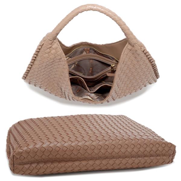 WOVEN SHOULDER HOBO BAG