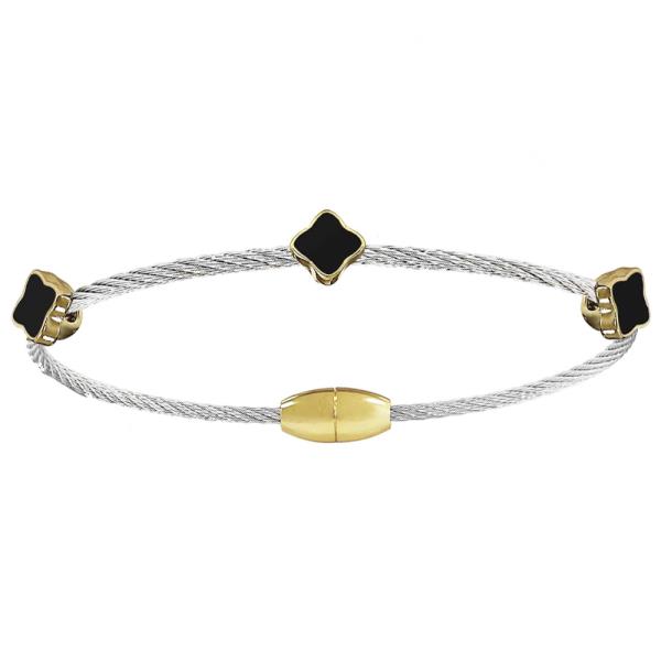 CLOVER MAGNETIC BANGLE BRACELET