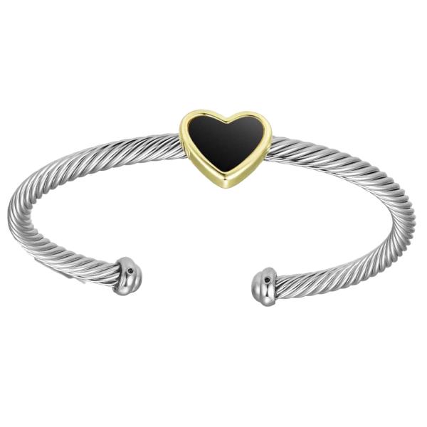 HEART METAL CUFF BRACELET