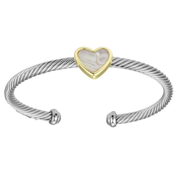 HEART METAL CUFF BRACELET