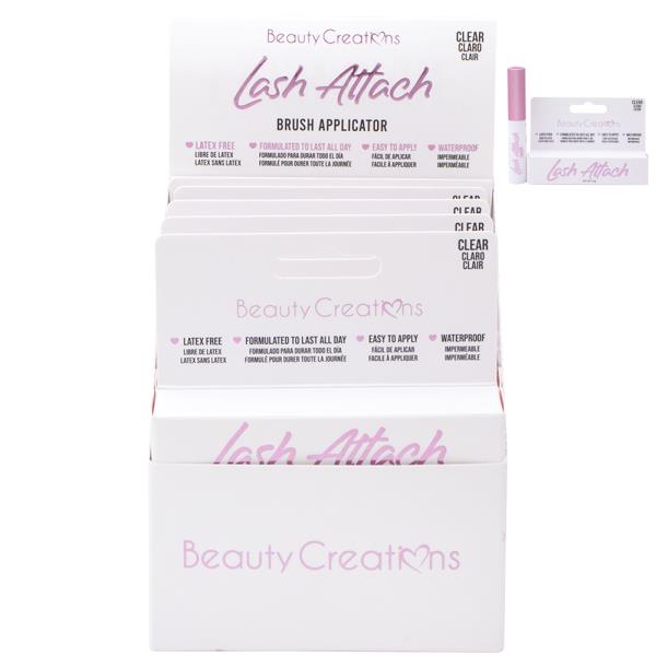 BEAUTY CREATIONS LASH ATTACH BRUSH APPLICATOR CLEAR (12 UNITS)