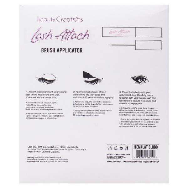 BEAUTY CREATIONS LASH ATTACH BRUSH APPLICATOR CLEAR (12 UNITS)