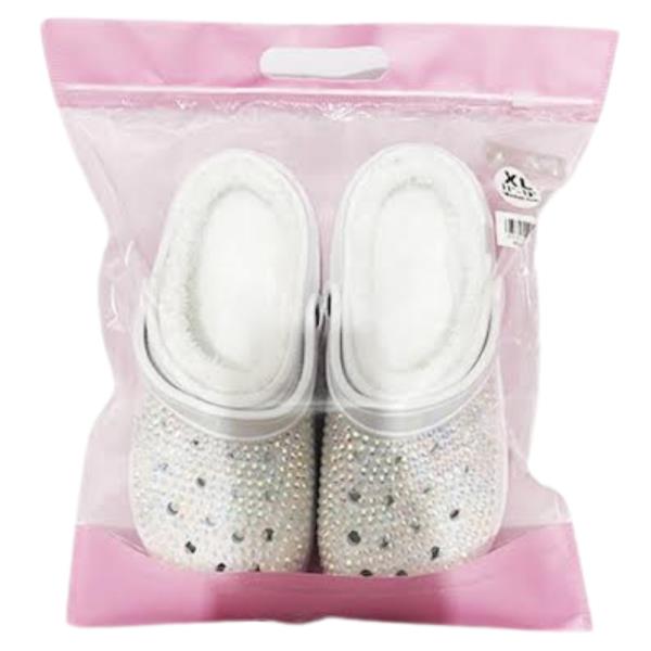 AB RHINESTONE STUDDED COZY LINED SOFT BOAT SHOE SLIPPERS