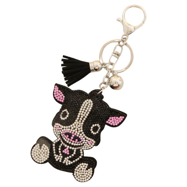 COW RHINESTONE KEYCHAIN