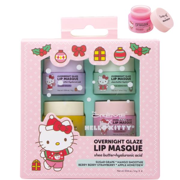 THE CREME SHOP X HELLO KITTY OVERNIGHT GLAZE LIP MASQUE SET