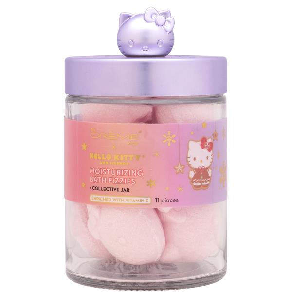 THE CREME SHOP X HELLO KITTY MOISTURIZING 11 PC BATH FIZZIES W COLLECTIVE JAR