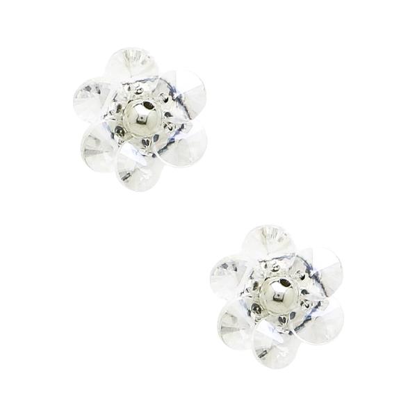 FLOWER BALL BEAD POST EARRING