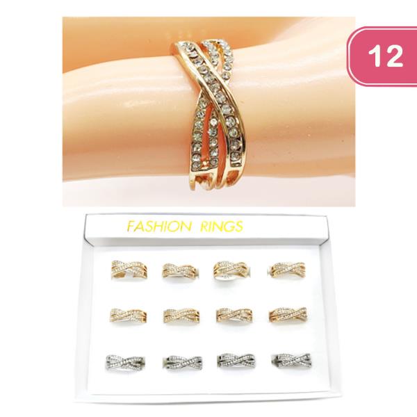 RHINESTONE RING (12 UNITS)