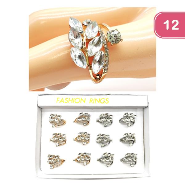 RHINESTONE RING (12 UNITS)