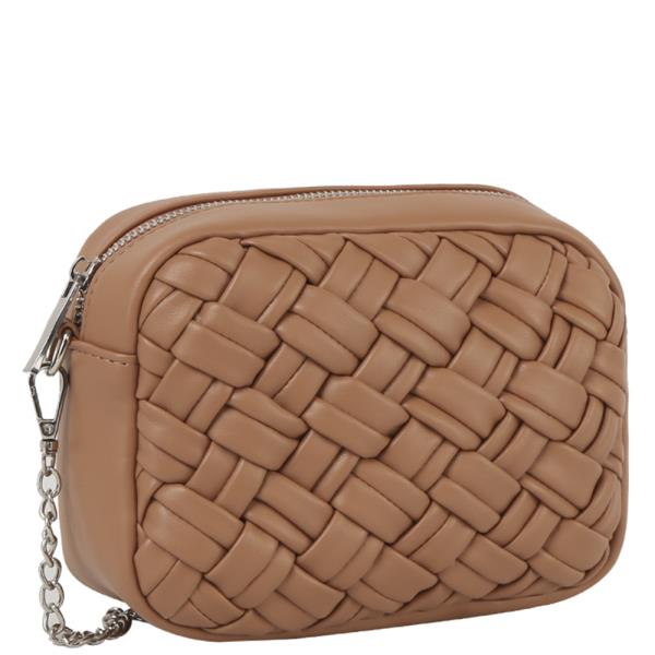 SMOOTH PUFFY DESIGN ZIPPER CROSSBODY BAG