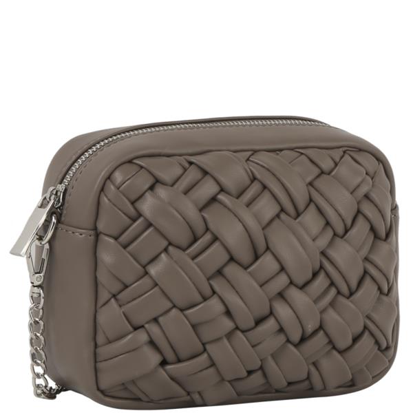 SMOOTH PUFFY DESIGN ZIPPER CROSSBODY BAG