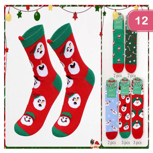 CHRISTMAS SOCKS (12 UNITS)