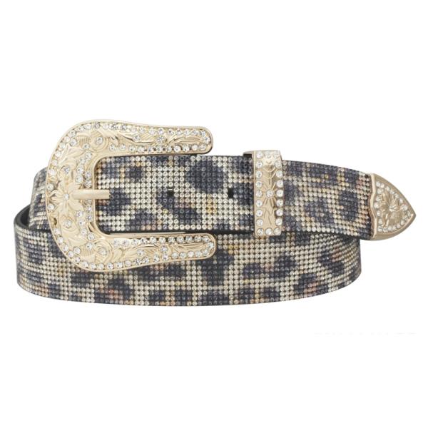 LEOPARD SCATTERED RS BUCKLE WITH RS STRAP