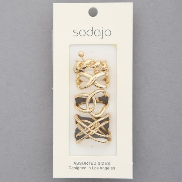 SODAJO CHUNKY ASSORTED RING SET