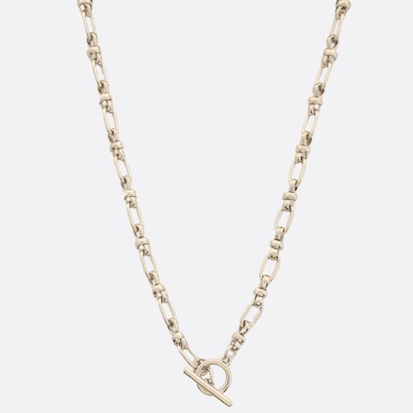 SODAJO OVAL LINK TOGGLE CLASP GOLD DIPPED NECKLACE