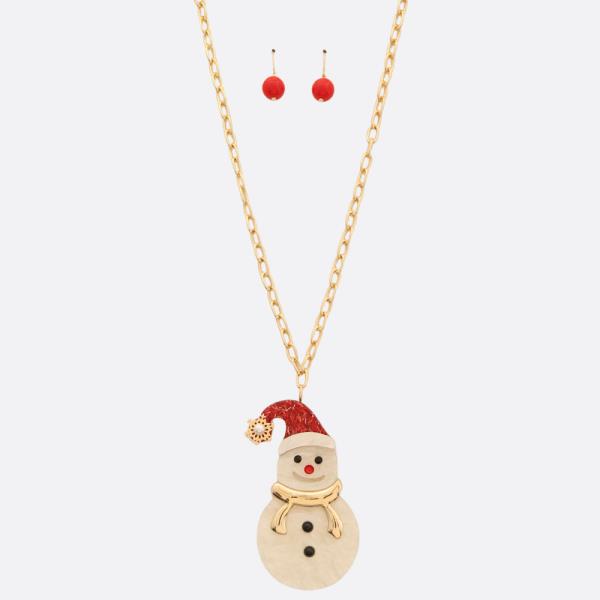 SNOWMAN PENDANT NECKLACE