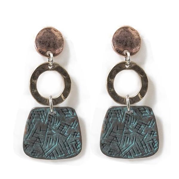 WESTERN STYLE METAL DANGLE EARRING