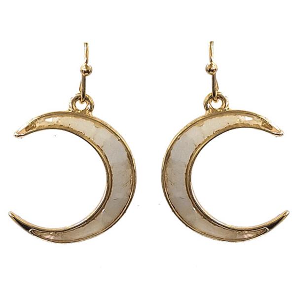 WESTERN STYLE CRESCENT DANGLE EARRING