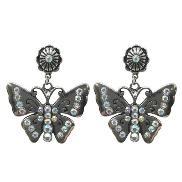 WESTERN STYLE BUTTERFLY DANGLE EARRING