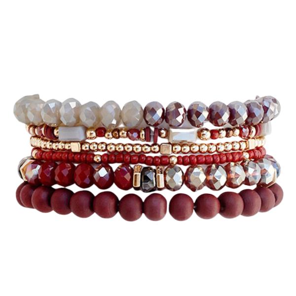 MIX BEAD STRETCH BRACELET SET