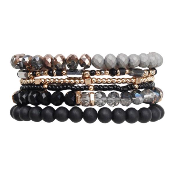 MIX BEAD STRETCH BRACELET SET