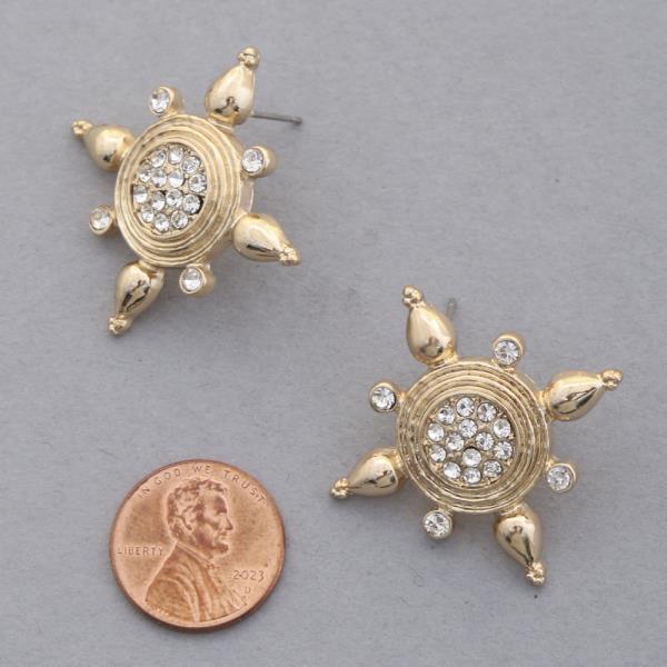 STAR RHINESTONE METAL EARRING