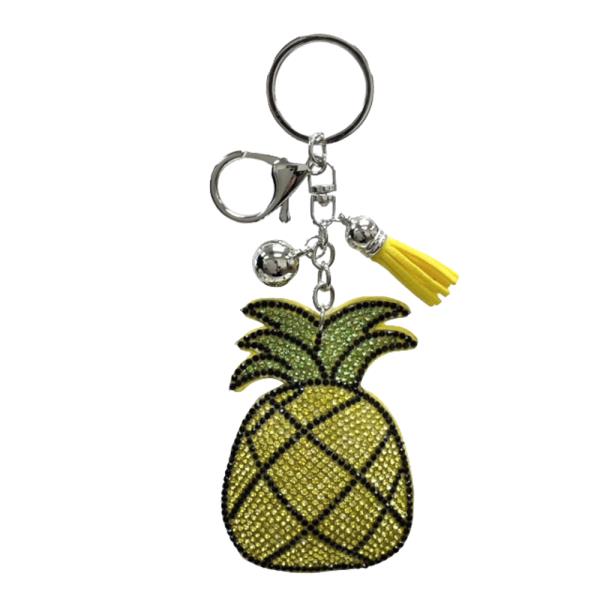 RHINESTONE PINEAPPLE KEYCHAIN