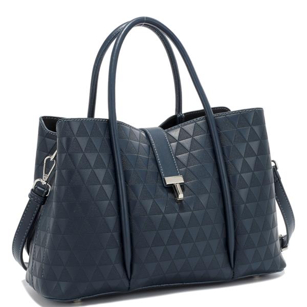 MODERN TRIANGULAR PATTERN FLAP DESIGN SATCHEL BAG