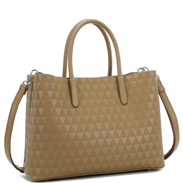 MODERN TRIANGULAR PATTERN DESIGN SATCHEL BAG