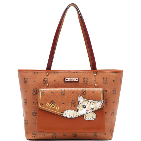 NIKKY BY NICOLE LEE NIKKY FINDS MEOW TOTE BAG