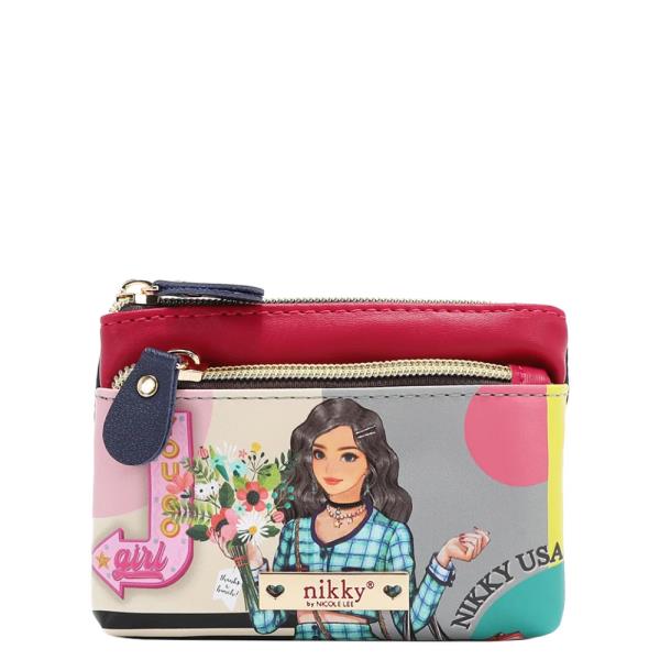 NIKKY BY NICOLE LEE MINI ZIP POUCH COIN PURSE